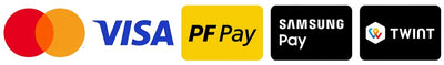 Logos von Mastercard. Visa, PostFinancePay, Samsung Pay und TWINT